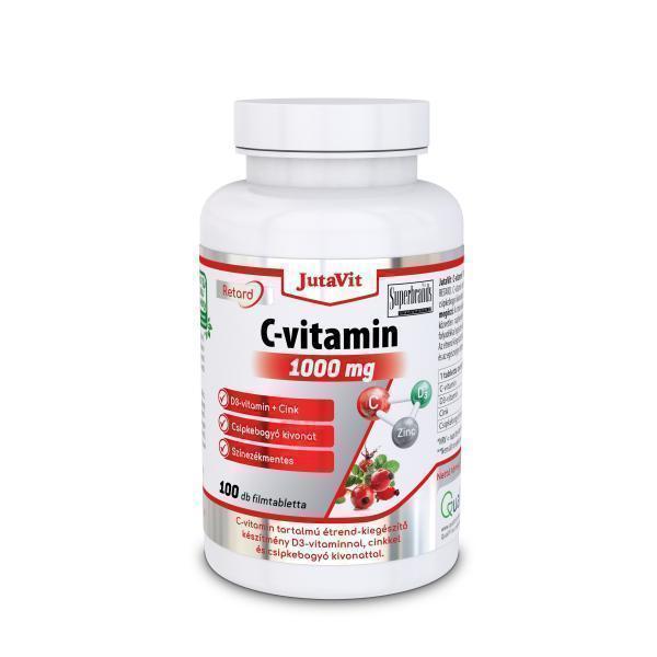JutaVit C-vitamin 1000mg tabletta+csipkebogyóval+D3-vitaminnal+cinkkel 100db