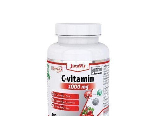 JutaVit C-vitamin 1000 mg csipkebogyóval + D3-vitamin + cink retard filmtabletta 100 db