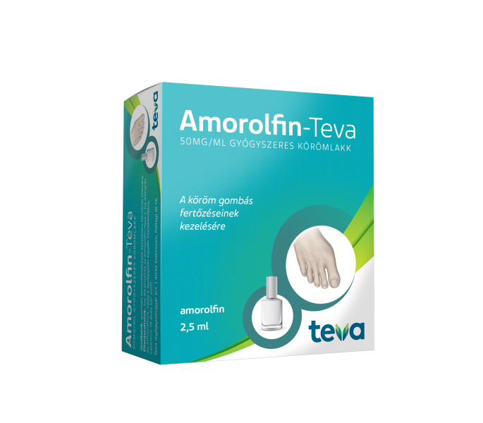 Amorolfin-Teva 50mg/ml gyógyszeres körömlakk 2,5 ml