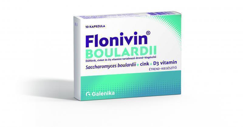 Flonivin Boulardii élőflórát, cinket és D3  vitamint tartalmazó étrend-kiegészítő