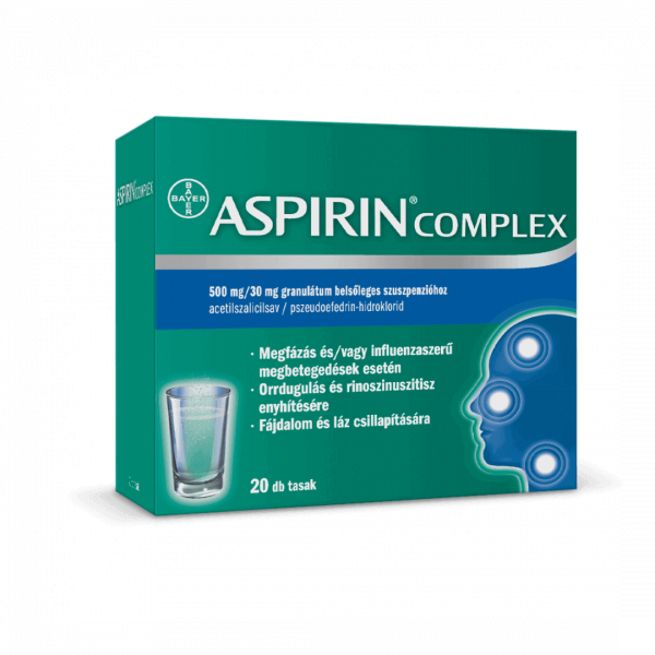 Aspirin Complex 500 mg/30 mg granulátum belsőleges szuszpenzióhoz, 20 db