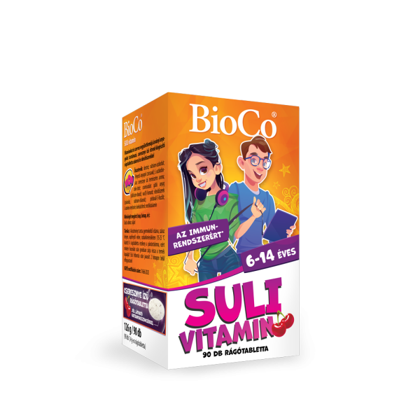 BioCo SULI vitamin cseresznye ízű rágótabletta, 90 db