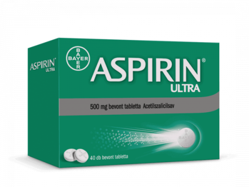 Aspirin Ultra 500 mg bevont tabletta, 40 db