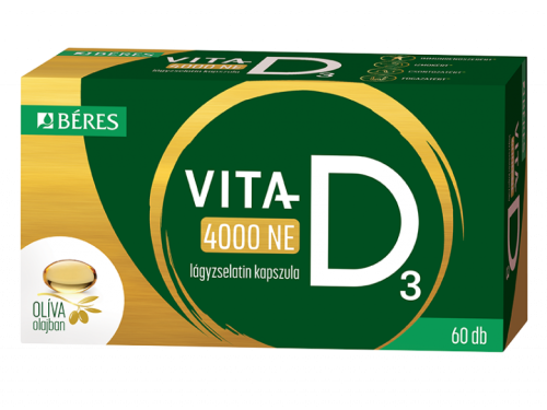 Béres Vita-D3 4000 NE lágyzselatin kapszula, 60 db