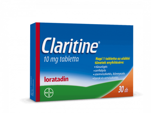Claritine 10 mg tabletta, 30 db