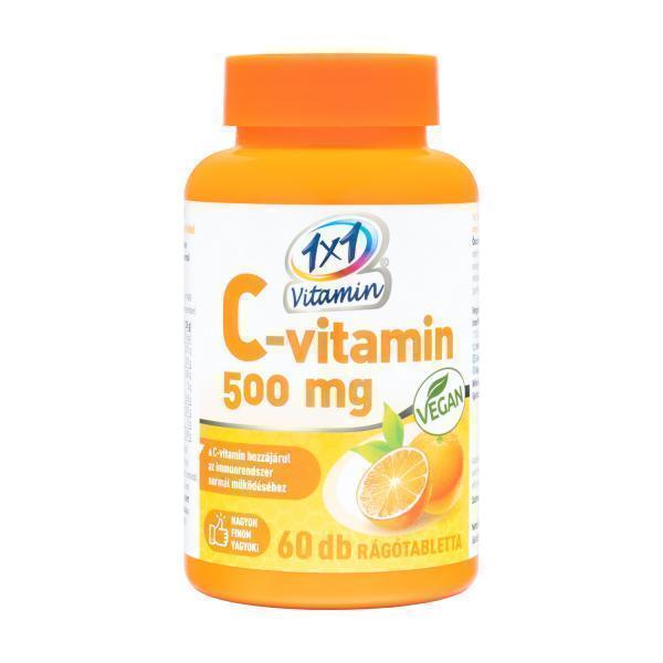 1x1 Vitamin C-vitamin 500 mg rágótabletta 60x