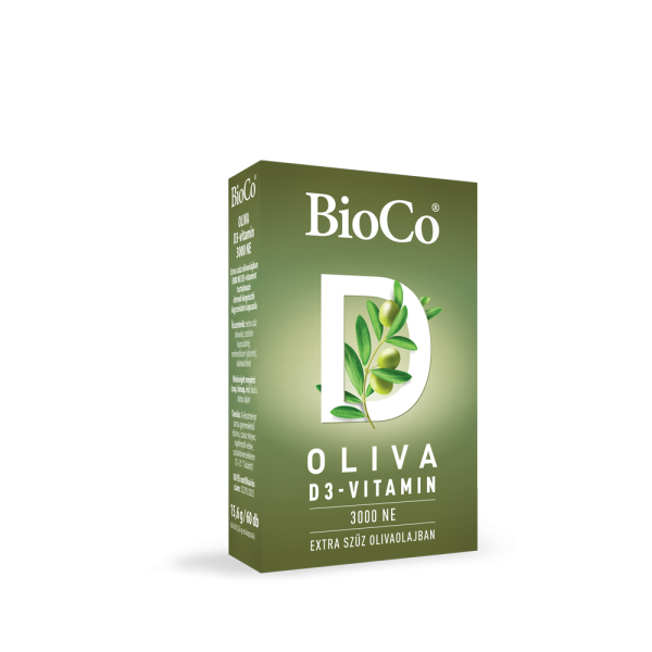 BioCo OLIVA D3-vitamin 3000 NE kapszula, 60 db