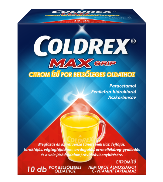 Coldrex MaxGrip citrom ízű por belsőleges oldathoz 10 db