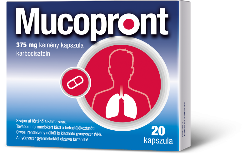 Mucopront 375 mg kemény kapszula 20x