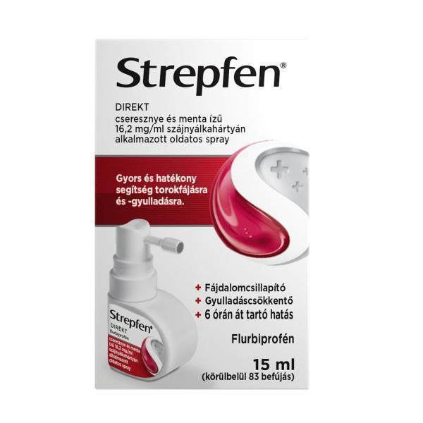 Strepfen DIREKT 16,2 mg/ml szájnyálkahártyán alkalmazott oldatos spray 15ml