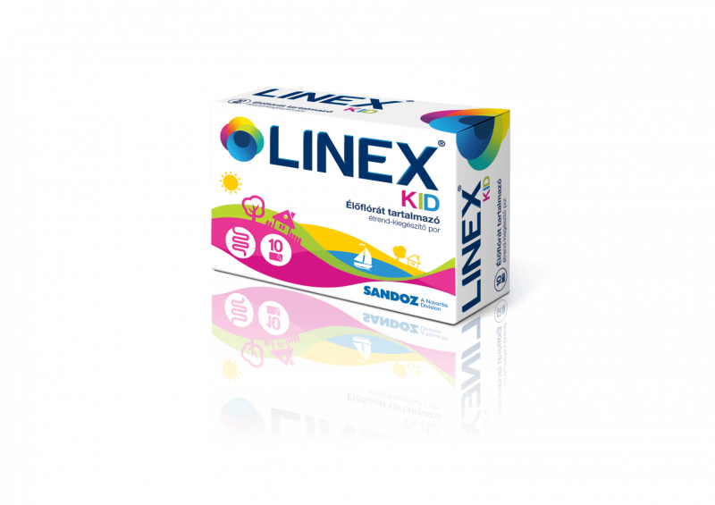 Linex KID élőflórát tartalmazó étrendkiegészítő por 10x tasakban