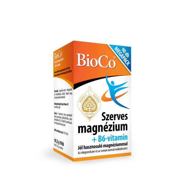 BioCo Szerves magnézium + B6-vitamin MEGAPACK 90 db tabletta			