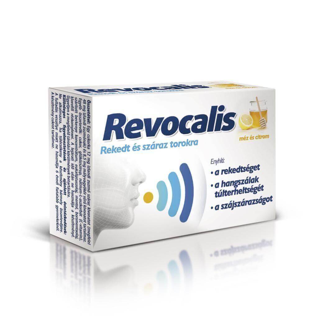 Revocalis szopogató tabletta méz citrom, 12 db