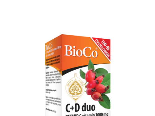 BioCo C+D duo RETARD C-vitamin 1000 mg + D3-vitamin 2000 NE filmtabletta, 100 db