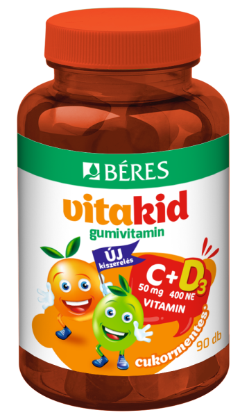 Béres VitaKid C+D3 Gumivitamin gumitabletta, 90 db