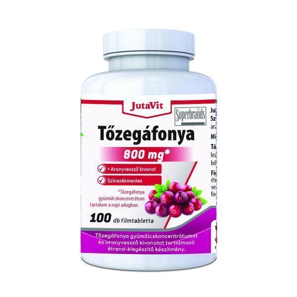 JutaVit Tőzegáfonya 800mg+Aranyvessző kivonattal, tabletta 100x