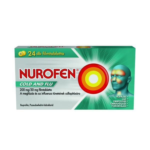 Nurofen Cold and Flu 200 mg/30 mg filmtabletta 24db