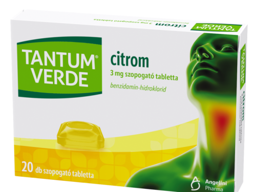 Tantum Verde citrom 3mg szopogató tabletta, 20 db