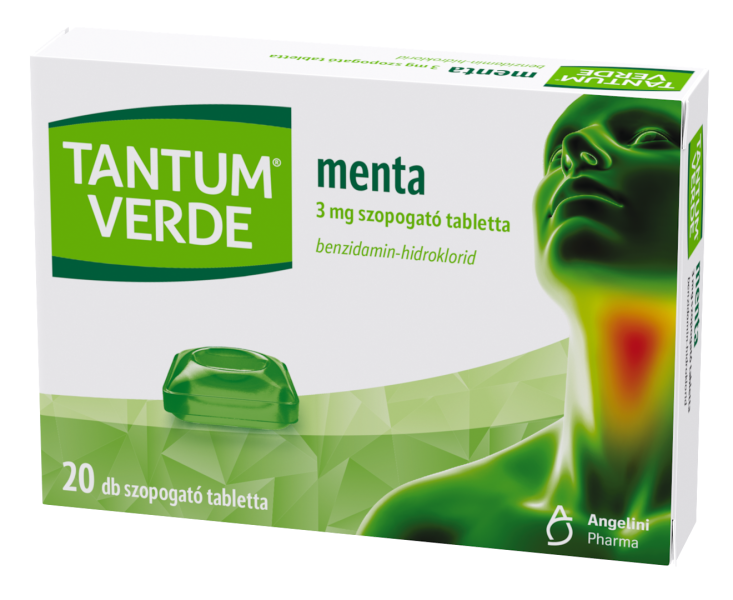 Tantum Verde menta 3 mg szopogató tabletta, 20 db