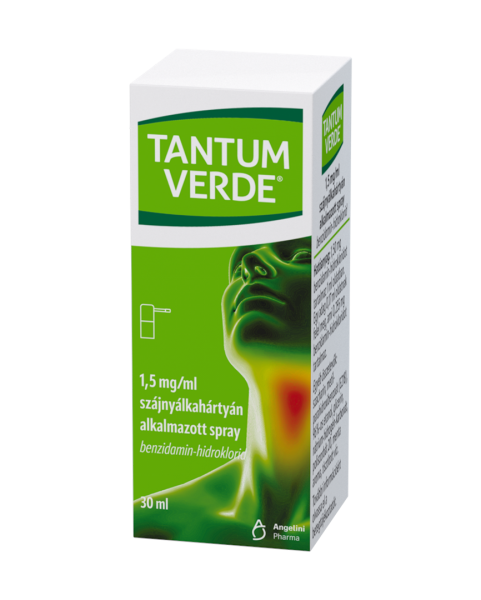 Tantum Verde 1,5mg/ml szájnyálkahártyán alkalmazott spray, 30 ml