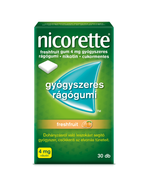 Nicorette® Freshfruit gum 4 mg gyógyszeres rágógumi 30 db