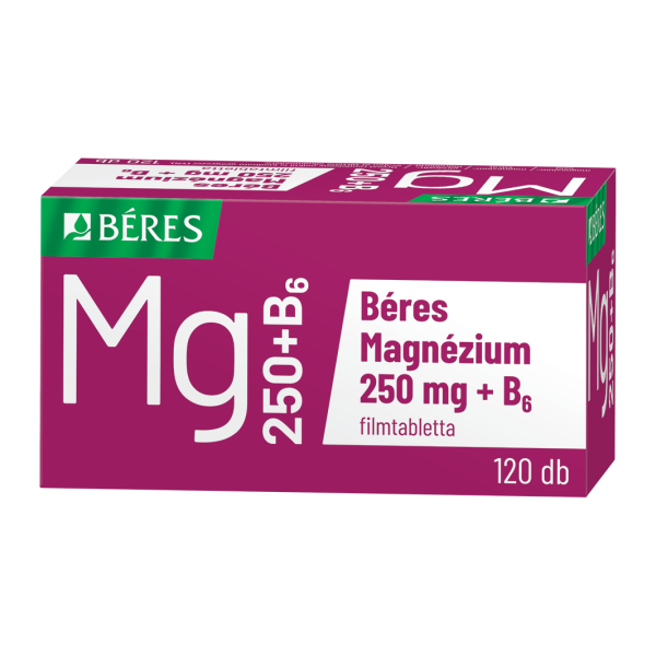 Béres Magnézium 250 mg + B6 filmtabletta, 120 db