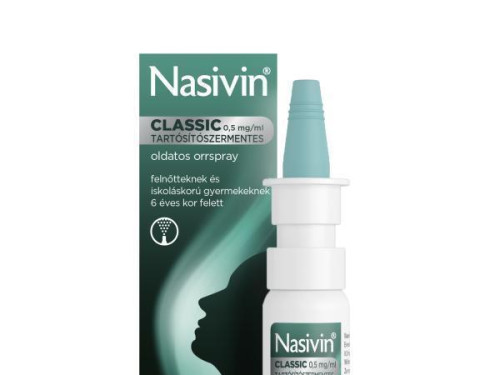 Nasivin Classic 0,5 mg/ml tartósítószermentes oldatos orrspray 10 ml