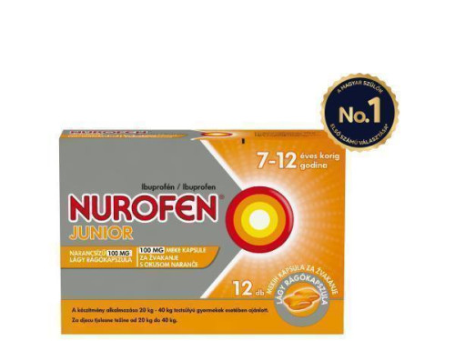 Nurofen Junior narancsízű 100 mg lágy rágókapszula 12db