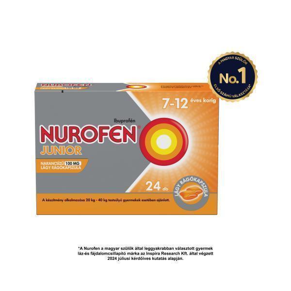Nurofen Junior narancsízű 100 mg lágy rágókapszula 24db