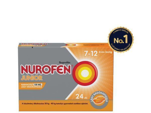Nurofen Junior narancsízű 100 mg lágy rágókapszula 24db