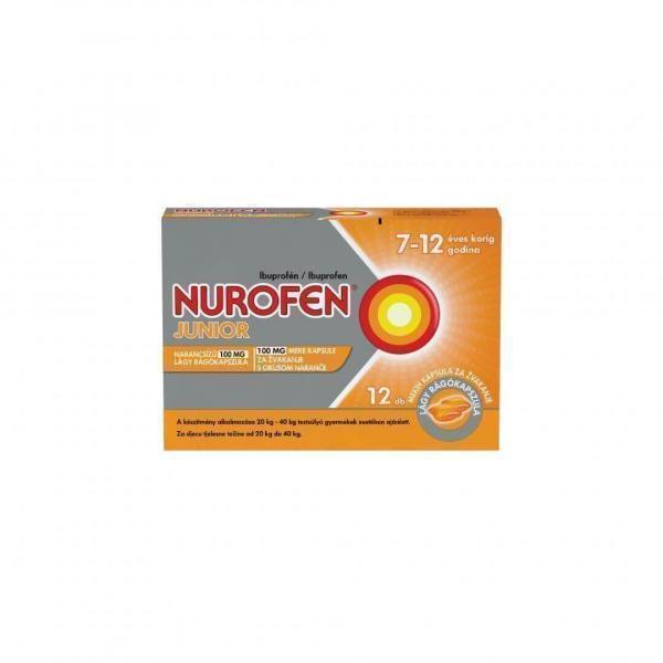 Nurofen Junior narancsízű 100 mg lágy rágókapszula 12db