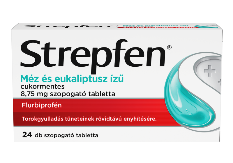 Strepfen méz és eukaliptusz ízű cukormentes 8,75 mg szopogató tabletta 24x