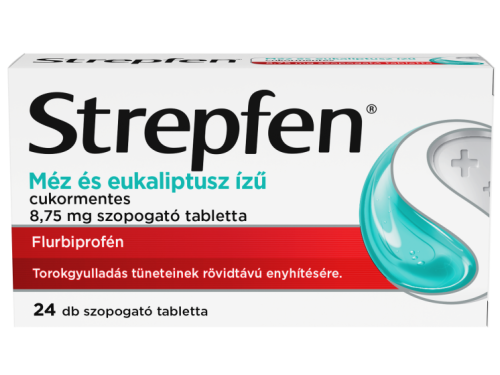 Strepfen méz és eukaliptusz ízű cukormentes 8,75 mg szopogató tabletta 24x