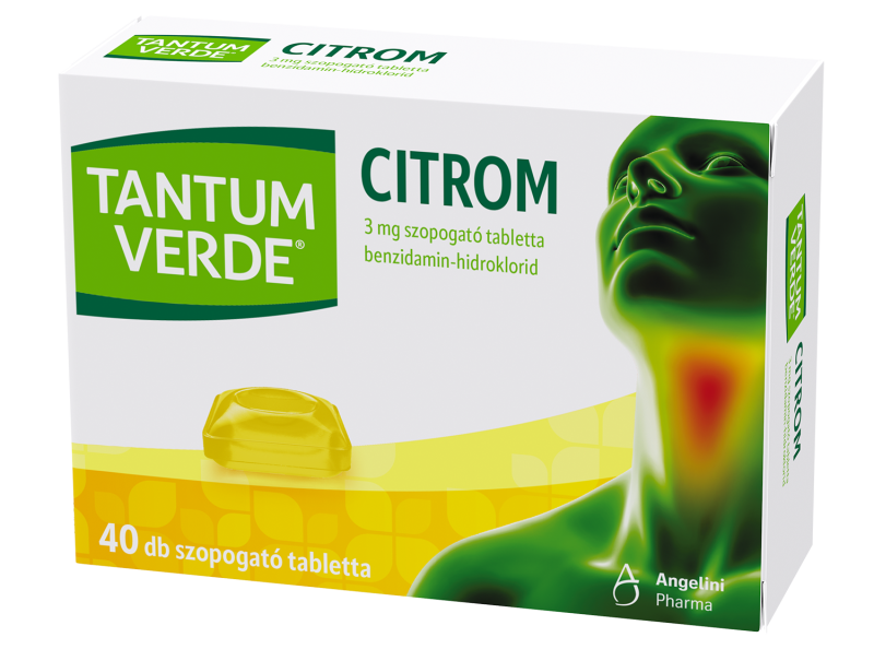 Tantum Verde® citrom 3mg szopogató tabletta 40db