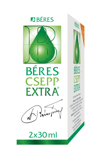 Béres Csepp Extra belsőleges oldatos cseppek, 2x30 ml