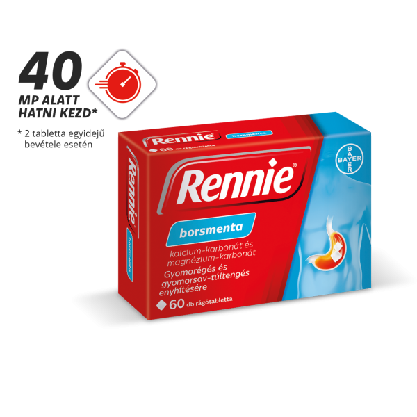 Rennie rágótabletta, 60 db