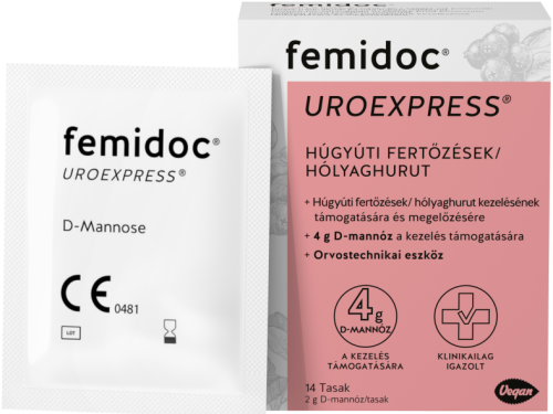 UROEXPRESS Femidoc D-mannóz por húgyúti panaszokra 14x tasakban