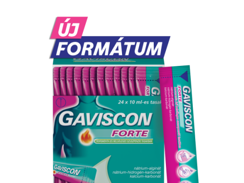 GAVISCON FORTE borsmenta ízű belsőleges szuszpenzió tasakban 24x10ml