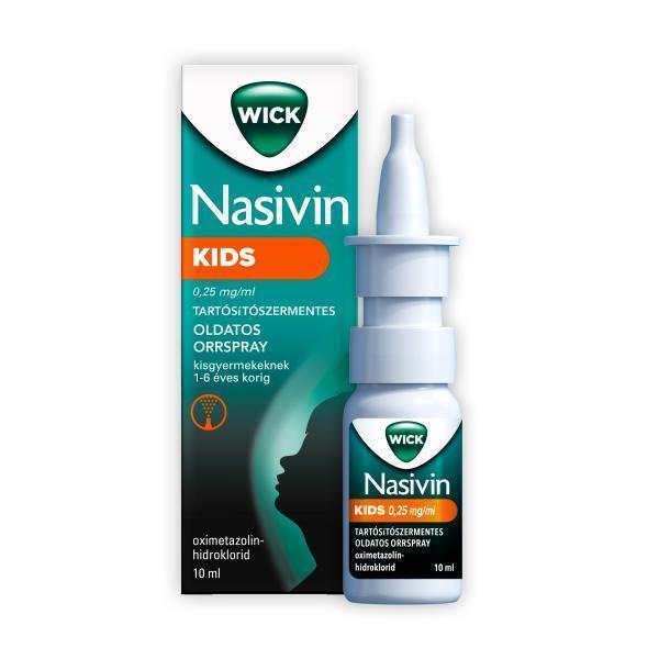 Nasivin Kids 0,25 mg/ml tartósítószermentes oldatos orrspray 10 ml