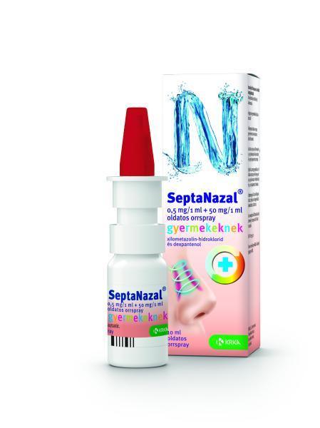 Septanazal 0,5 mg/1 ml + 50 mg/1 ml oldatos orrspray gyermekeknek 10 ml