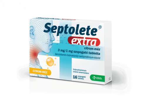 Septolete extra citrom-méz 3 mg/1 mg szopogató tabletta, 16 db