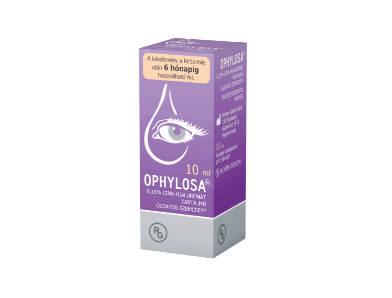 Ophylosa® 0,15% cink-hialuronát tartalmú oldatos szemcsepp, 1*10 ml