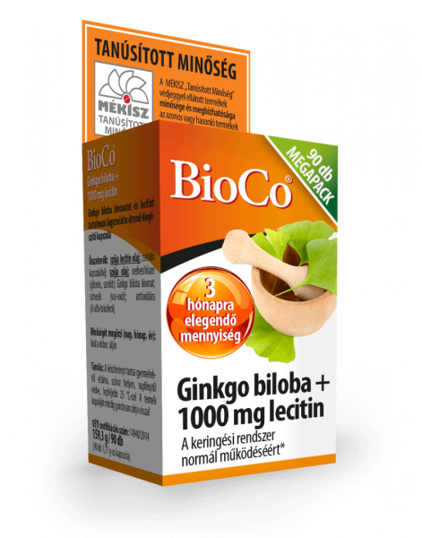 BioCo Ginkgo biloba + 1000 mg lecitin MEGAPACK 90 db kapszula
