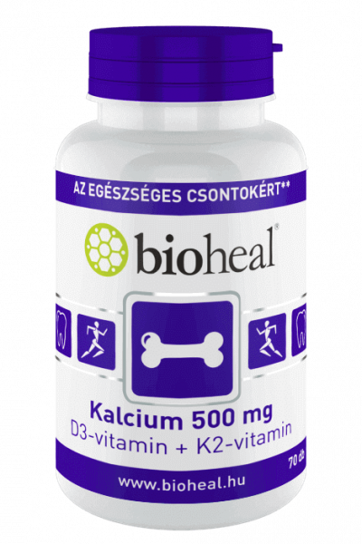 Kalcium 500 mg + D3-vitamin + K2-vitamin, 70 db