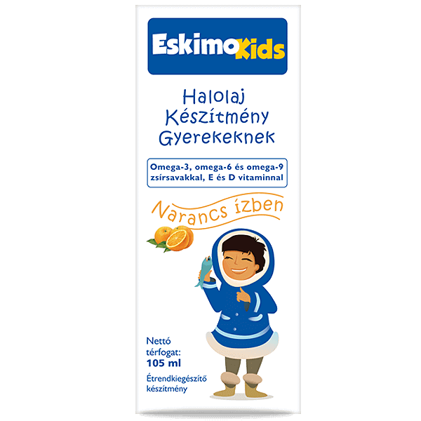 Eskimo Kids halolaj gyerekeknek narancs ízben