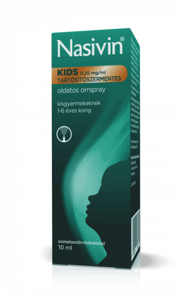 Nasivin Kids 0,25 mg/ml tartósítószermentes oldatos orrspray 10 ml