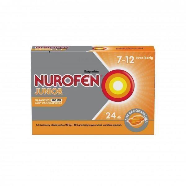 Nurofen Junior narancsízű 100 mg lágy rágókapszula 24db