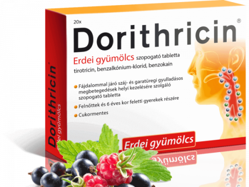 Dorithricin erdei gyümölcs szopogató tabletta