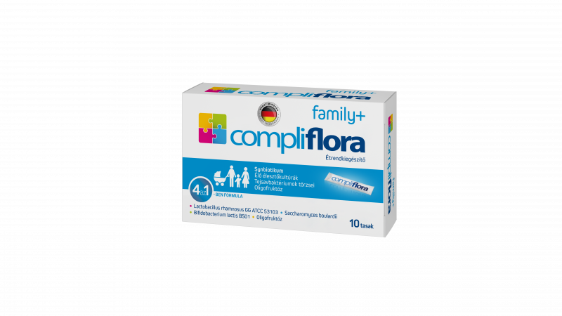 Compliflora family+ étrendkiegészítő por tasakban, 10db