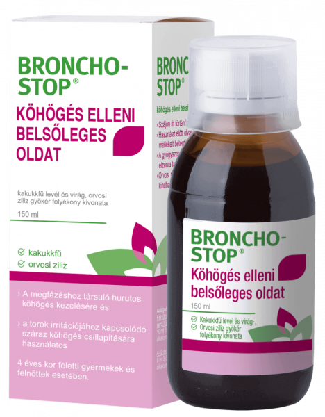 BRONCHOSTOP KÖHÖGÉS ELLENI BELSŐLEGES OLDAT 150 ML